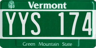 VT license plate YYS174