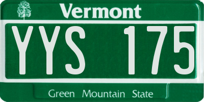 VT license plate YYS175
