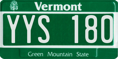 VT license plate YYS180