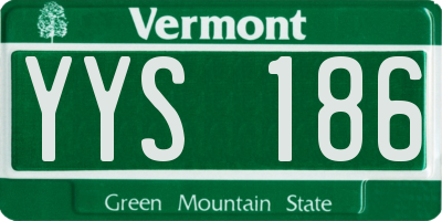 VT license plate YYS186