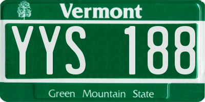 VT license plate YYS188