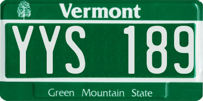 VT license plate YYS189