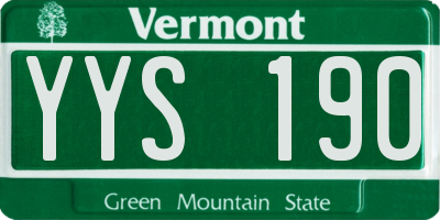 VT license plate YYS190