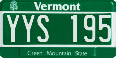 VT license plate YYS195