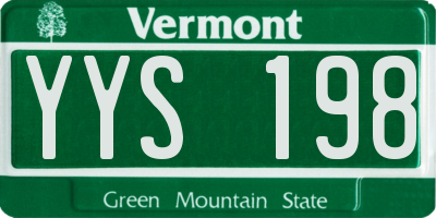 VT license plate YYS198