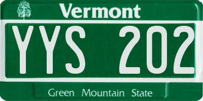 VT license plate YYS202