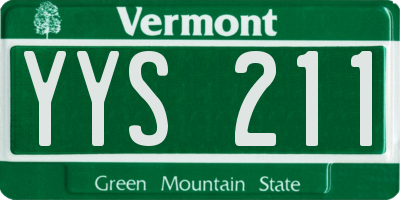 VT license plate YYS211