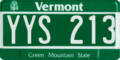 VT license plate YYS213