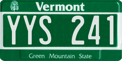 VT license plate YYS241