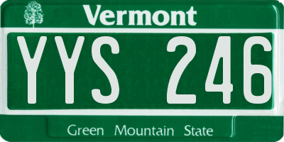 VT license plate YYS246
