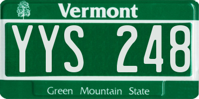 VT license plate YYS248