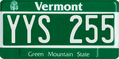 VT license plate YYS255