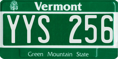 VT license plate YYS256