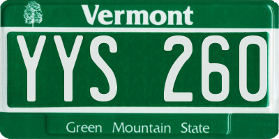 VT license plate YYS260
