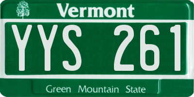 VT license plate YYS261