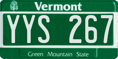 VT license plate YYS267