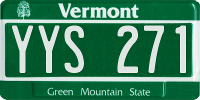 VT license plate YYS271