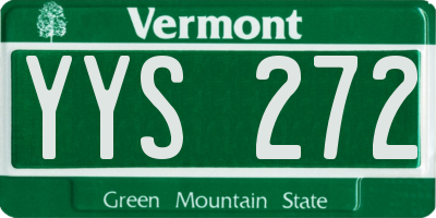 VT license plate YYS272