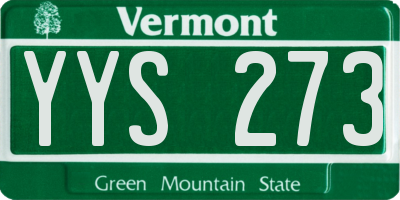 VT license plate YYS273
