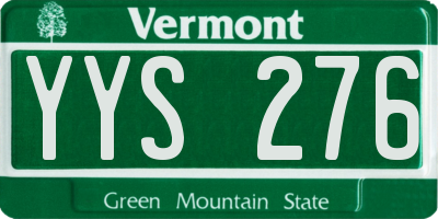 VT license plate YYS276
