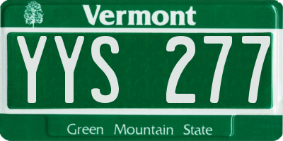 VT license plate YYS277