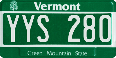 VT license plate YYS280