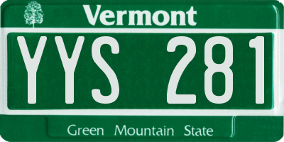VT license plate YYS281