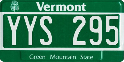 VT license plate YYS295
