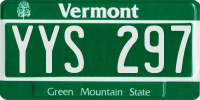 VT license plate YYS297