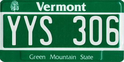 VT license plate YYS306