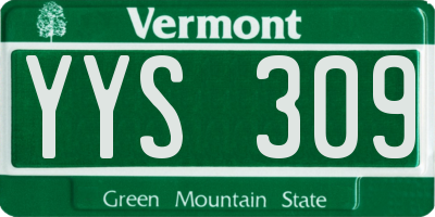 VT license plate YYS309