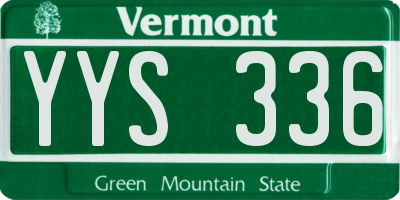 VT license plate YYS336