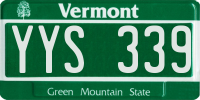 VT license plate YYS339