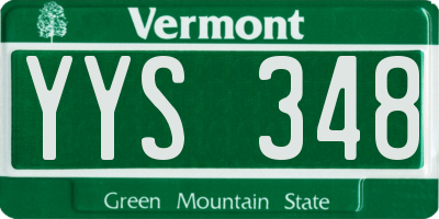 VT license plate YYS348
