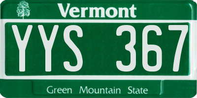 VT license plate YYS367