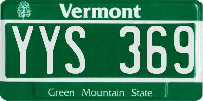 VT license plate YYS369