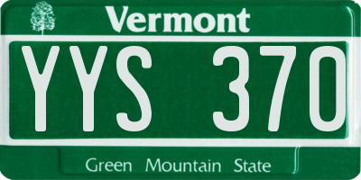 VT license plate YYS370
