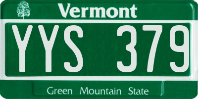 VT license plate YYS379