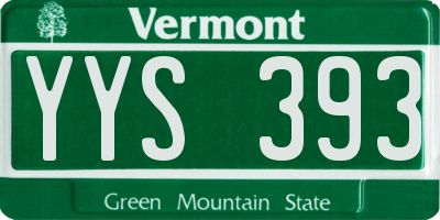 VT license plate YYS393