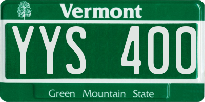 VT license plate YYS400