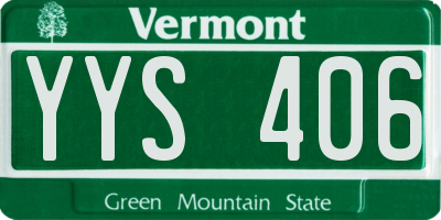 VT license plate YYS406