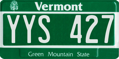 VT license plate YYS427