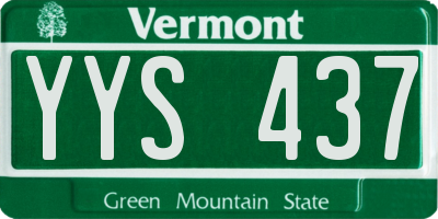 VT license plate YYS437
