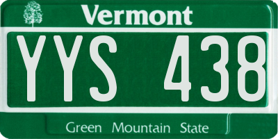 VT license plate YYS438