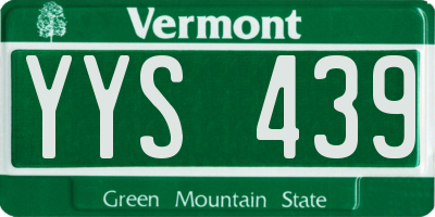VT license plate YYS439