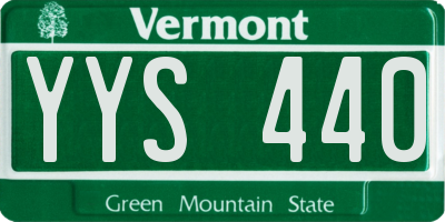 VT license plate YYS440