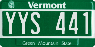 VT license plate YYS441