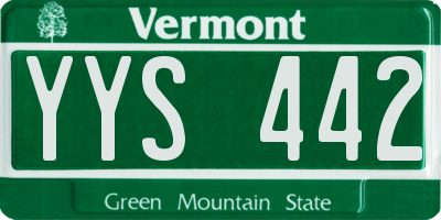 VT license plate YYS442