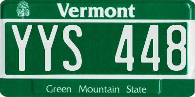 VT license plate YYS448