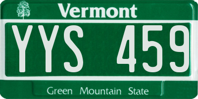 VT license plate YYS459